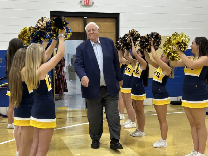 Justice Makes Triadelphia Stop to Promote Senior Falls Prevention Bill